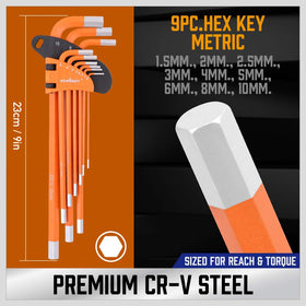 HORUSDY color-coded keys speed up size recognition during projects.