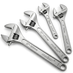 HORUSDY 6-inch adjustable wrench in use for household assembly with precise fit.