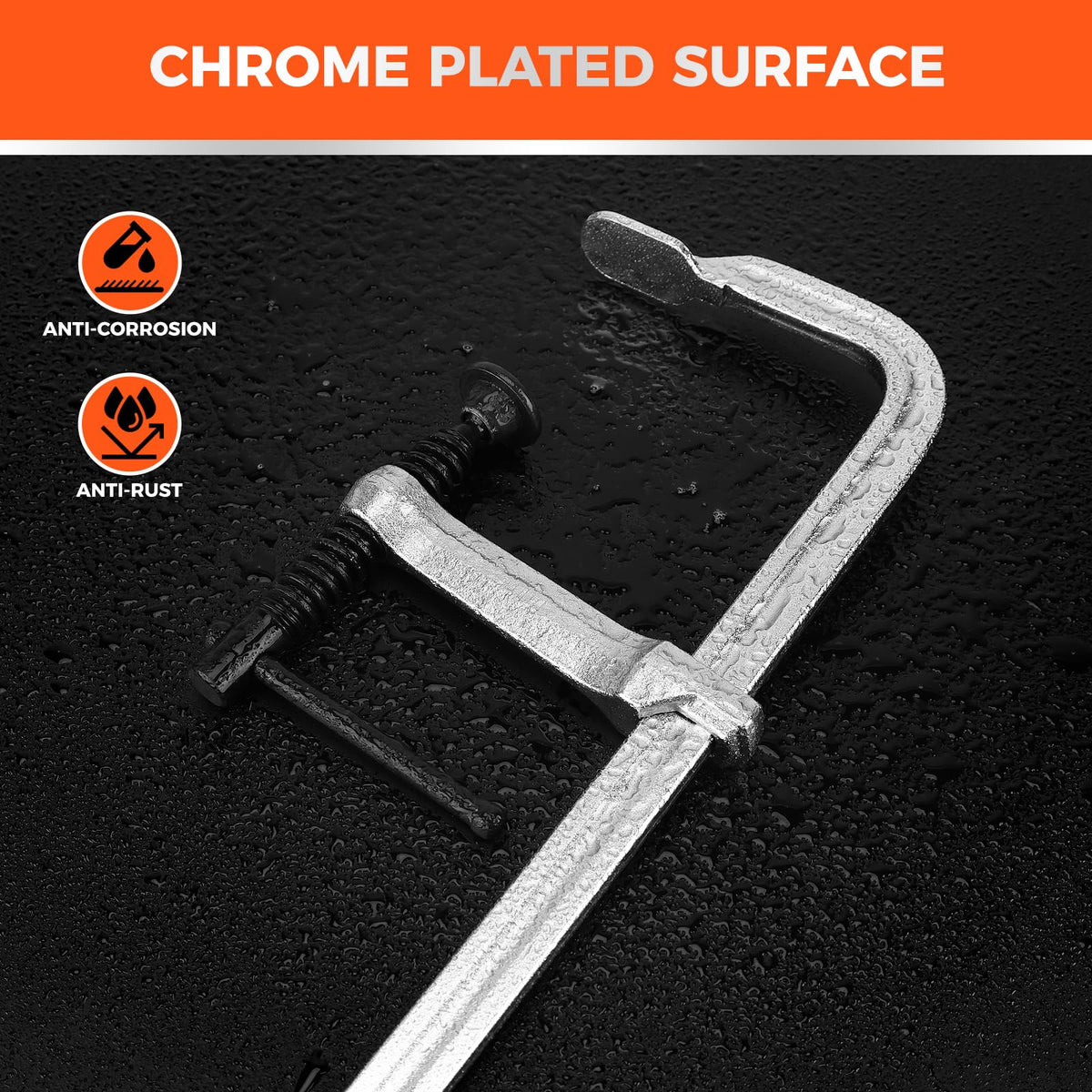 HORUSDY 4-pack bar clamps in workshop setup for quick fixture changes