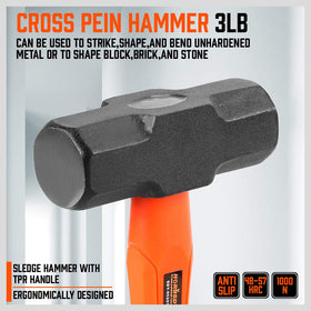 HORUSDY 5-piece hammer set fiberglass handle reduces vibration
