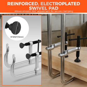 HORUSDY bar clamp corrosion-resistant plating protects against shop wear