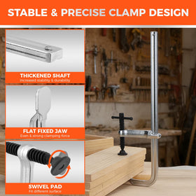 HORUSDY bar clamp drop-forged steel construction emphasizes durability