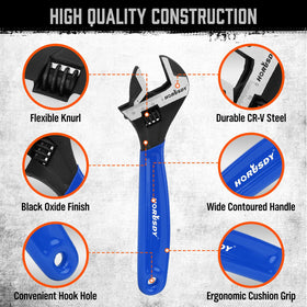 HORUSDY black oxide finish resists corrosion in busy workshops.