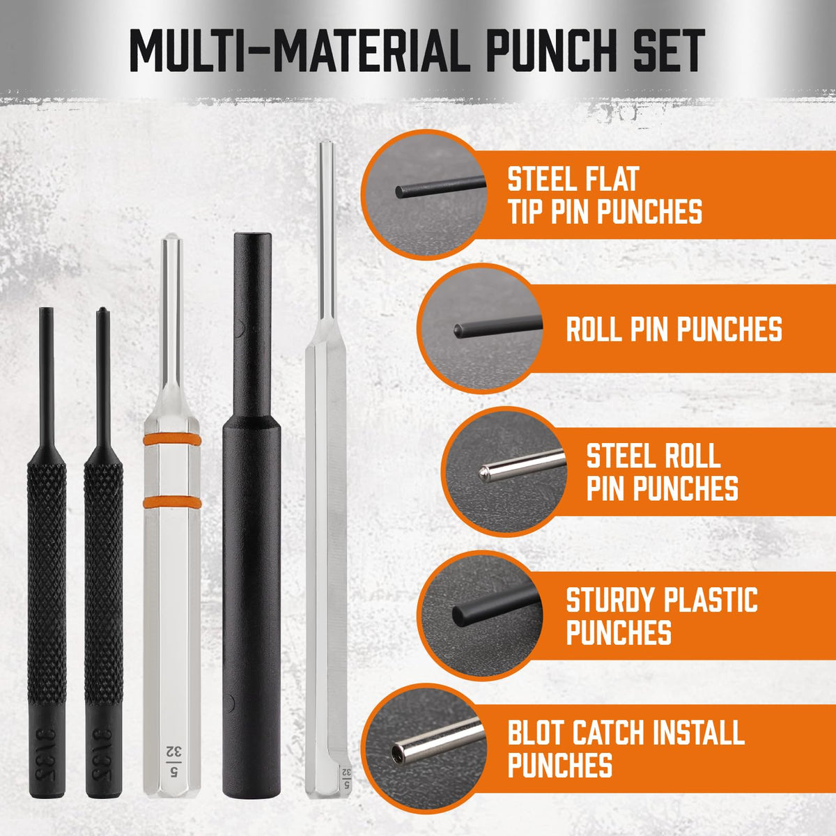 HORUSDY blot catch install punches start and finish roll pins precisely