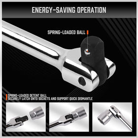HORUSDY spring loaded ball bearing keeps sockets secured