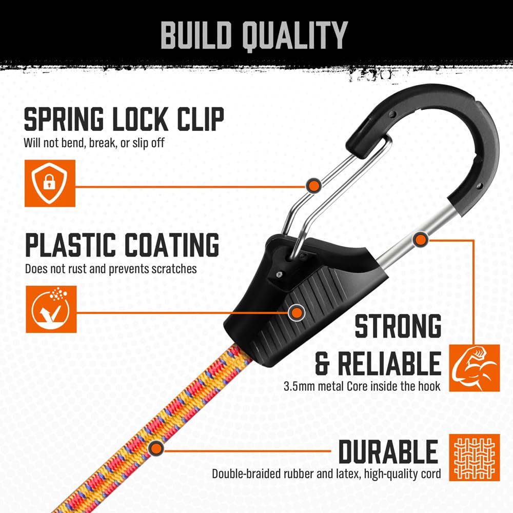 HORUSDY 36-inch bungee cord ready for larger loads and tension.