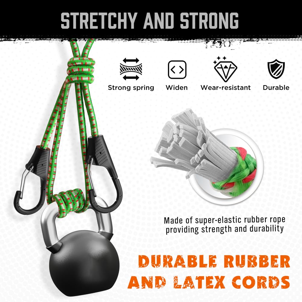 HORUSDY 48-inch bungee cord for long spans and secure ties.