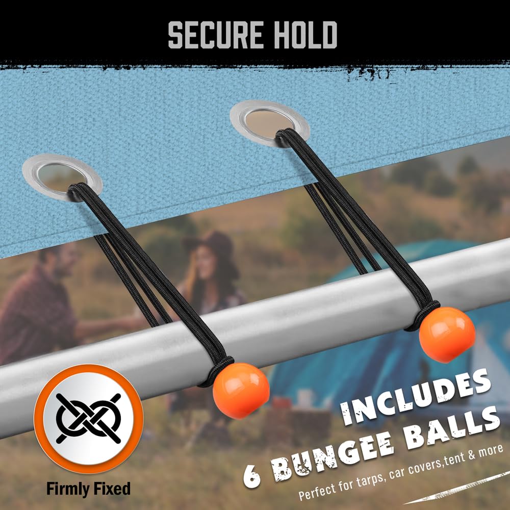 HORUSDY tarpaulin clips set keeps gear secure during transport.