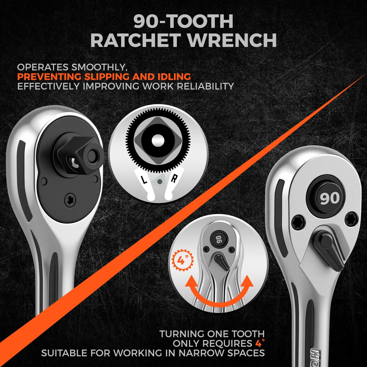 HORUSDY chrome alloy finish provides durability and easy cleaning.