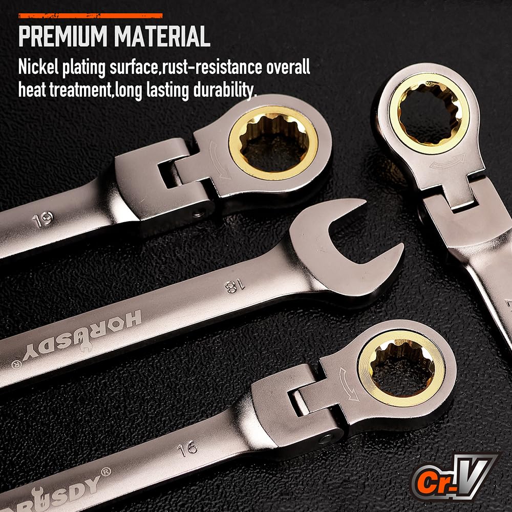 Chrome-vanadium steel tools deliver durable performance and long-lasting use.