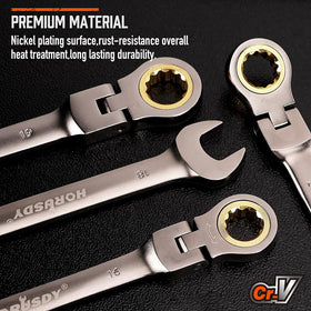 Chrome-vanadium steel tools deliver durable performance and long-lasting use.