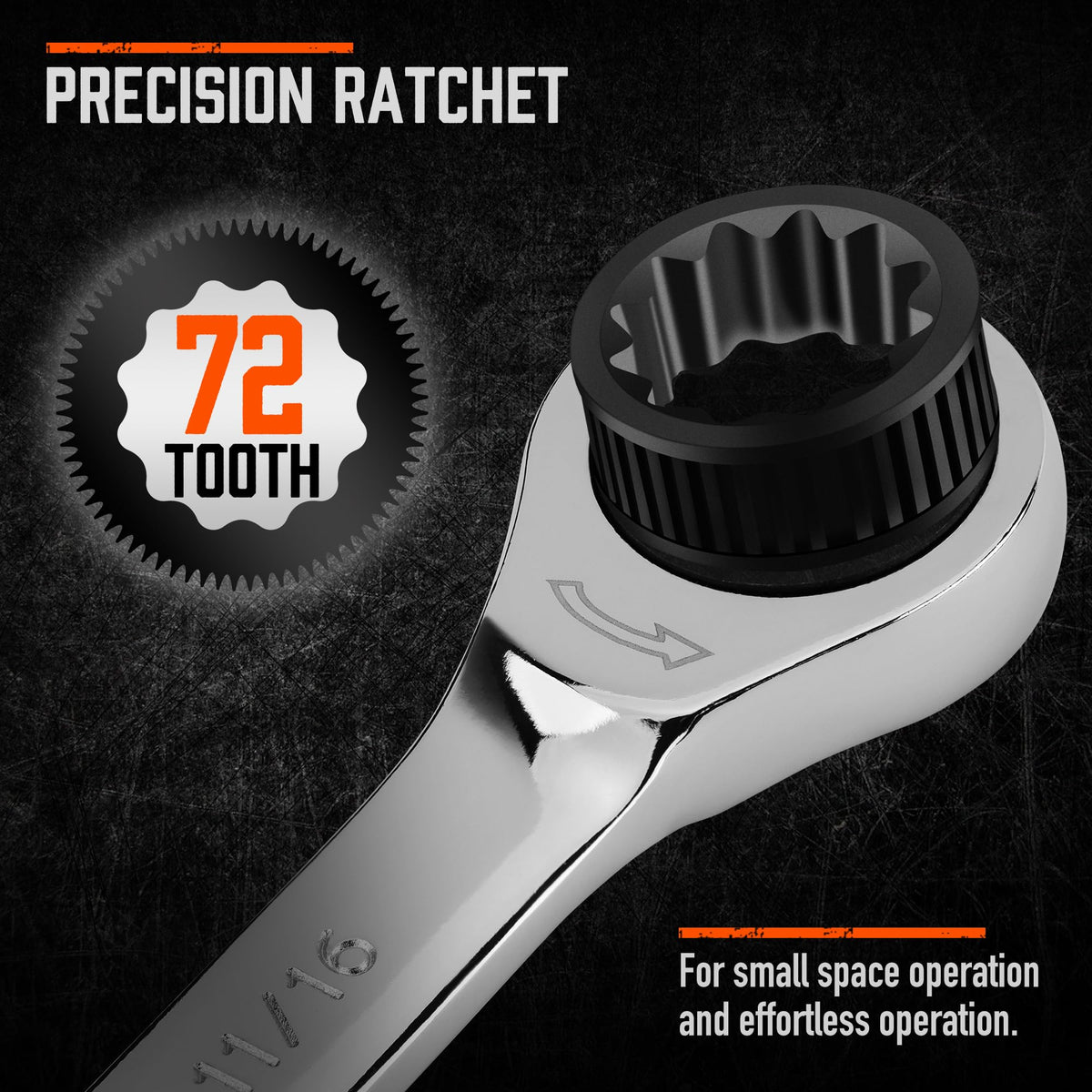 HORUSDY chrome vanadium steel wrenches with durable mirror finish.