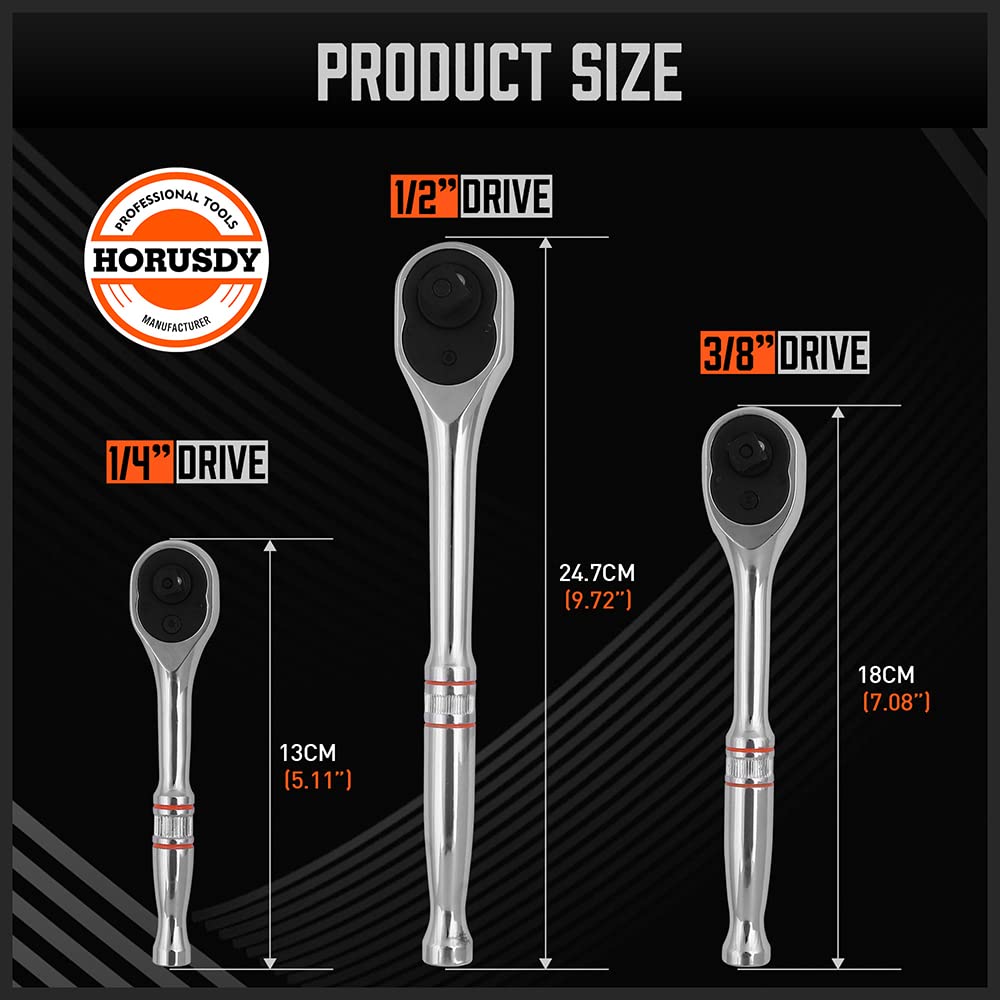 HORUSDY chrome-vanadium steel construction resists corrosion.