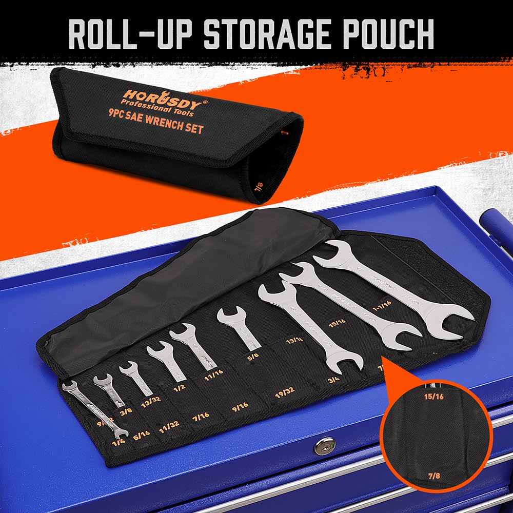 HORUSDY chrome vanadium steel wrenches resist rust for long-term use