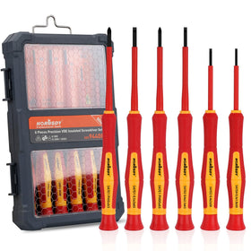 HORUSDY compact storage box with 6-piece insulated screwdrivers keeps tools organized