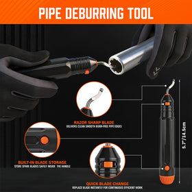 HORUSDY cutter handles copper, PVC and aluminum pipes.