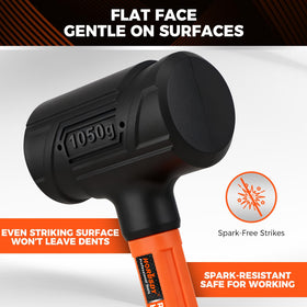HORUSDY 3 lb dead-blow hammer for heavy-duty tasks with minimized vibration.