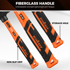 HORUSDY non-slip grip dead-blow hammer ensures secure handling during long sessions.