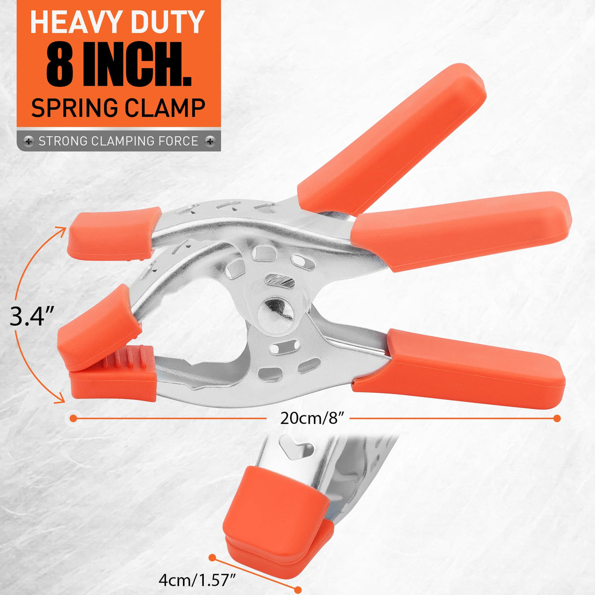 HORUSDY eight-inch clamp in use securing a wooden board.