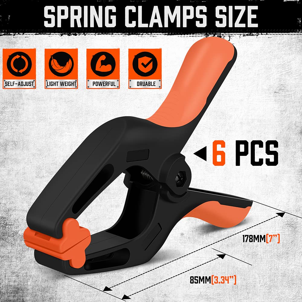 HORUSDY ergonomic double TPR handle reducing hand fatigue during use.