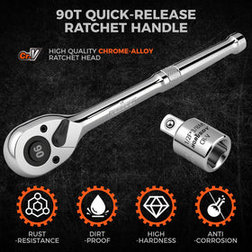 HORUSDY ergonomic handle offers comfortable grip during extended use.