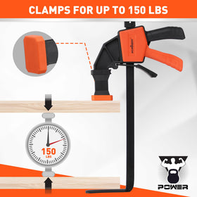 HORUSDY extended-clamp-range image showing 6 to 7.87 inch capacity.