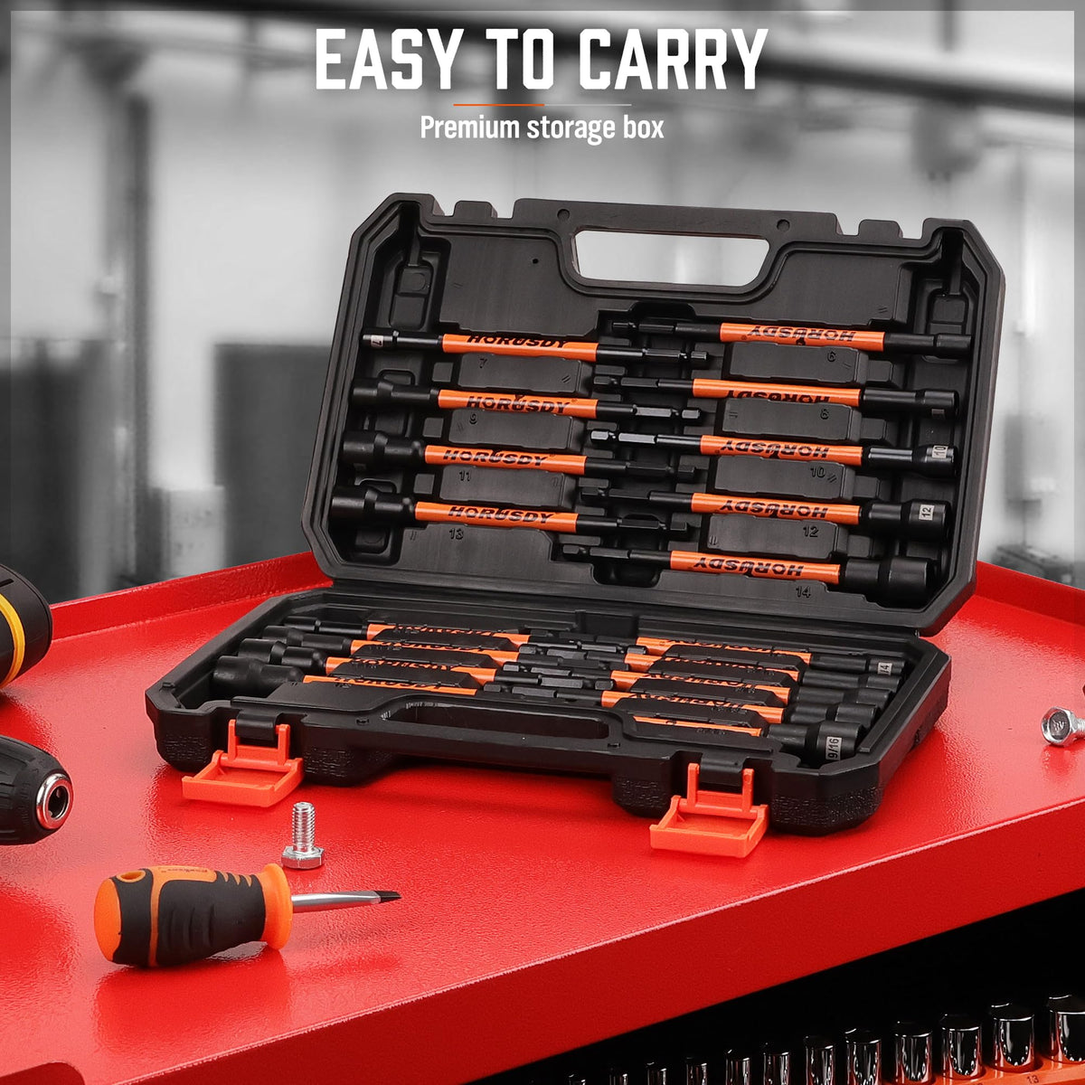 Horusdy 6-inch extra-long drivers reach deep fasteners.