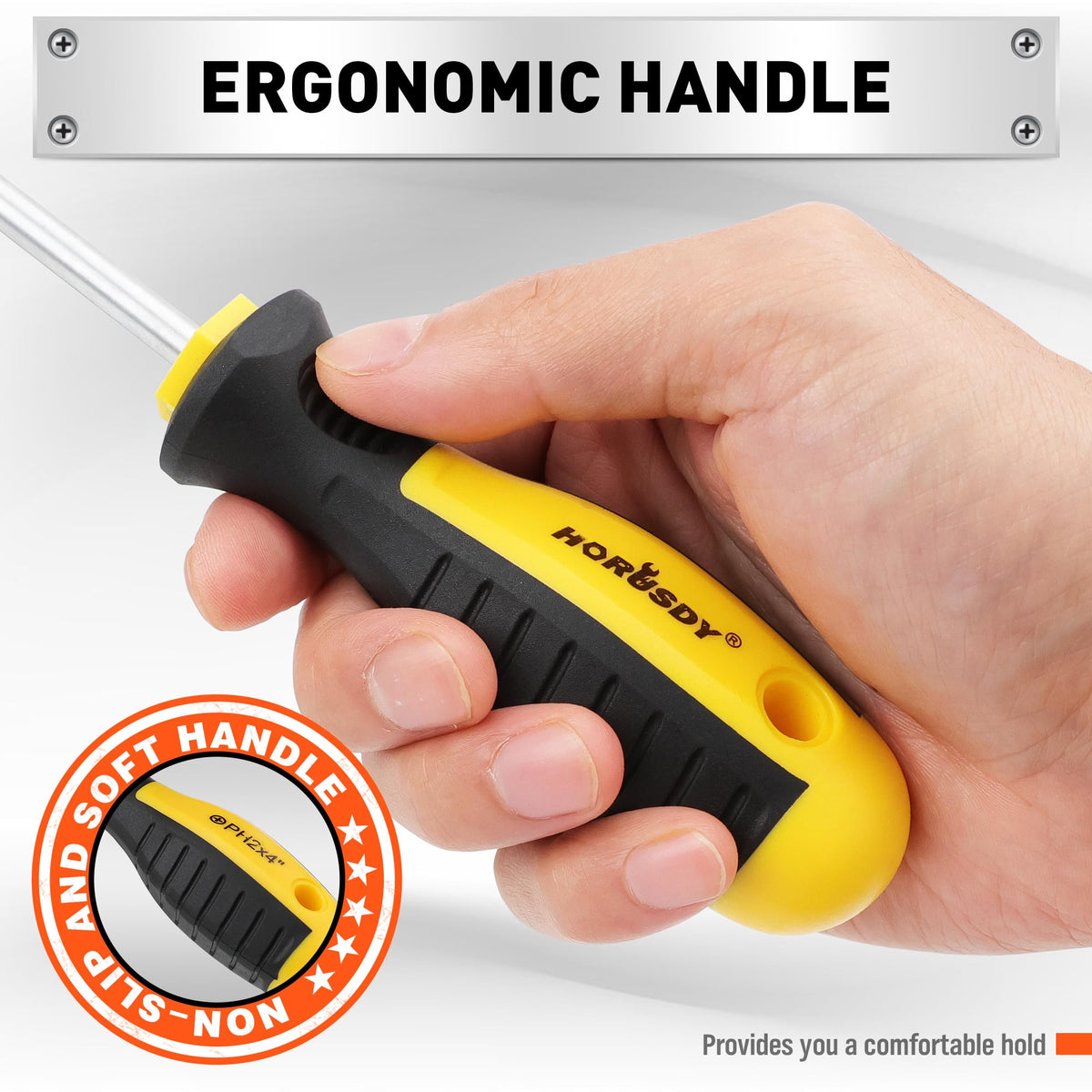 HORUSDY five Phillips screwdriver tips ready for fast precision work.