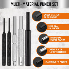 HORUSDY flat punches assist reliable shaping and aligning in assemblies.