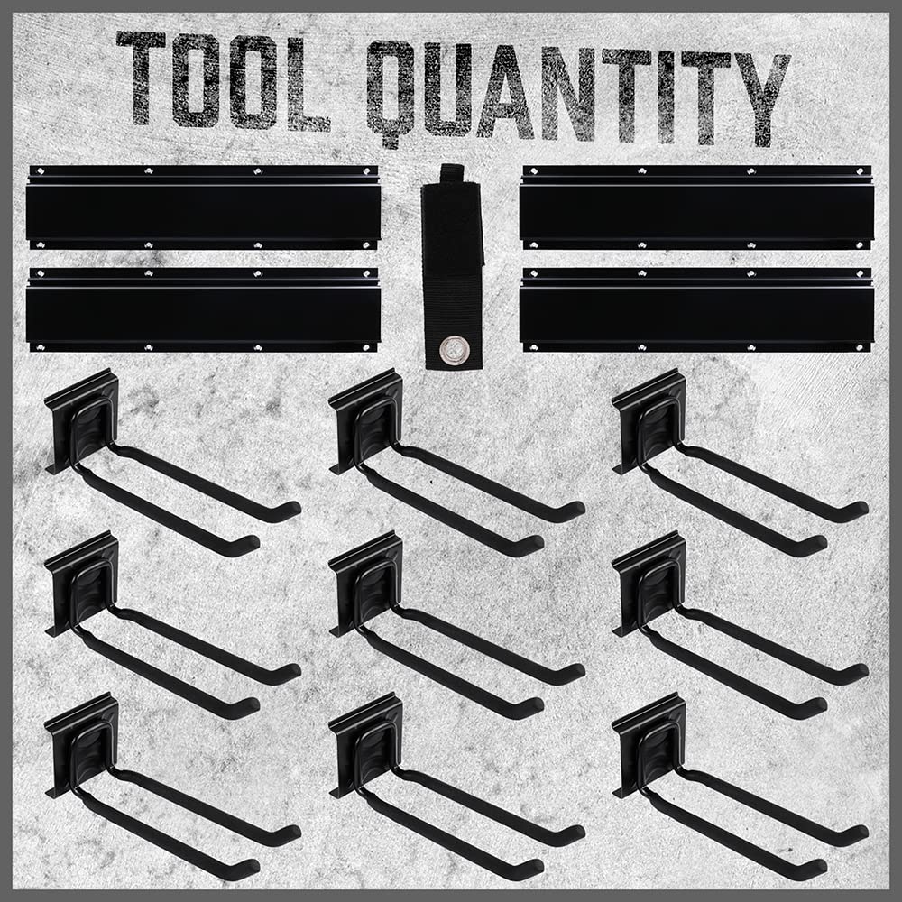 HORUSDY heavy double hooks secure bulky items in the garage
