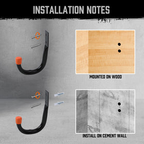 HORUSDY versatile garage hooks handle hoses and chairs.