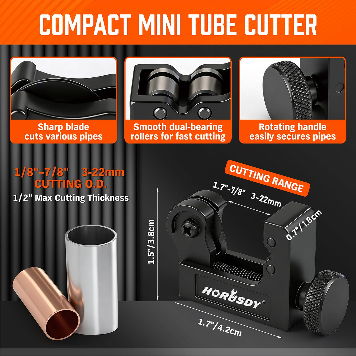 HORUSDY inner outer reamer creates smooth sealing surfaces.