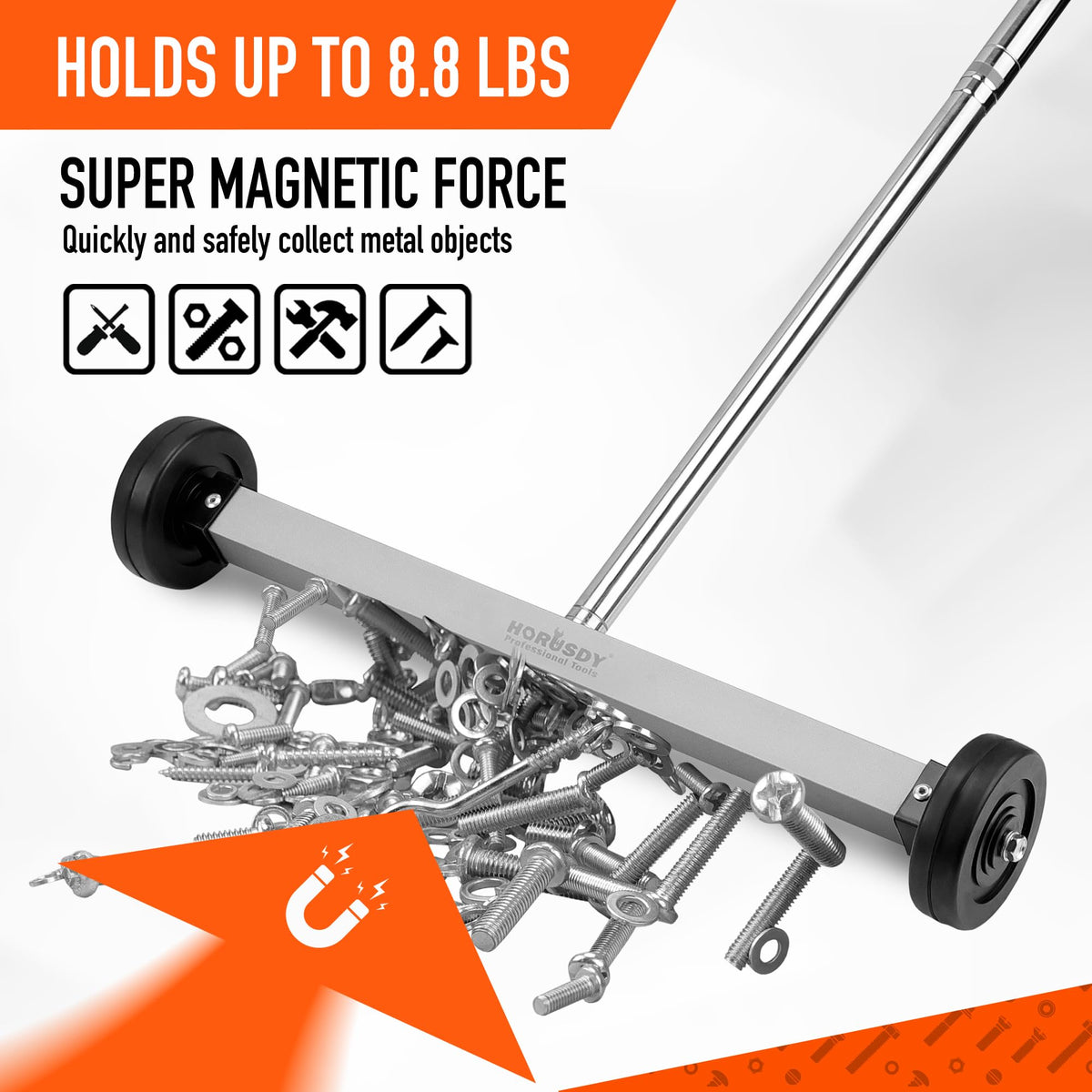 HORUSDY lightweight construction enables quick maneuvering under furniture.