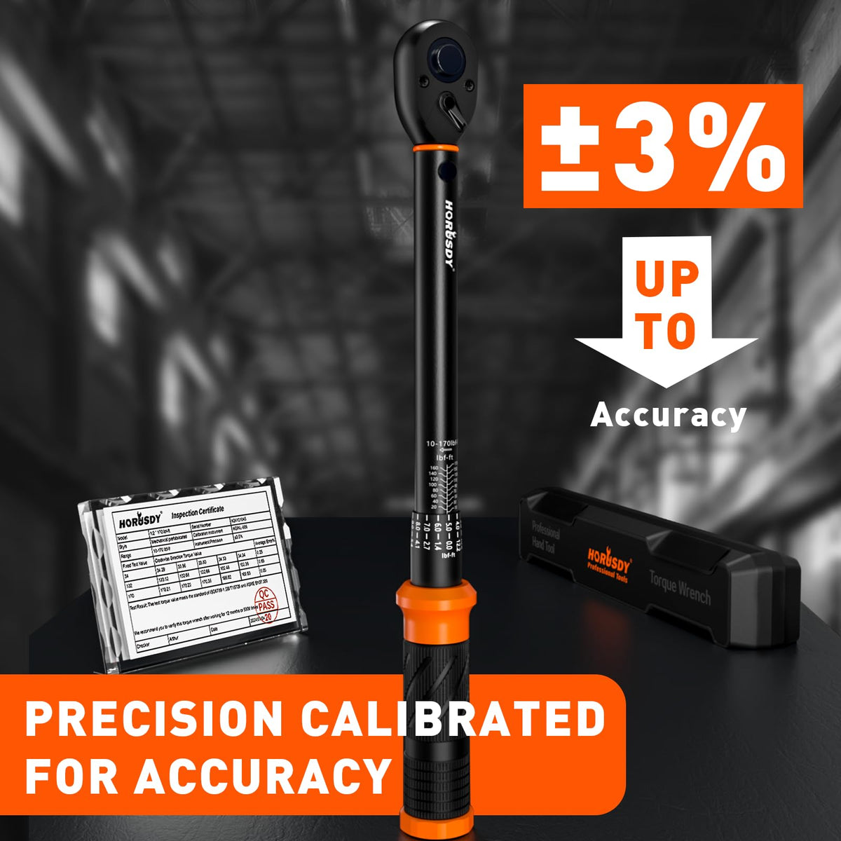 HORUSDY locking knob design keeps preset values secure during use.
