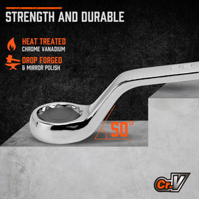 HORUSDY metric 6–24mm wrenches with laser-marked sizes
