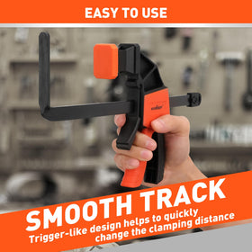 HORUSDY one-handed operation clamp enabling easy tightening with less effort.