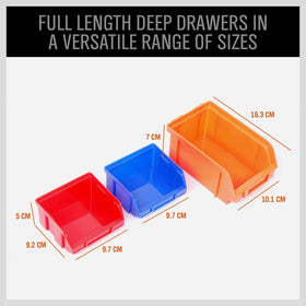 HORUSDY orange large bins offer roomy storage for bulk items.