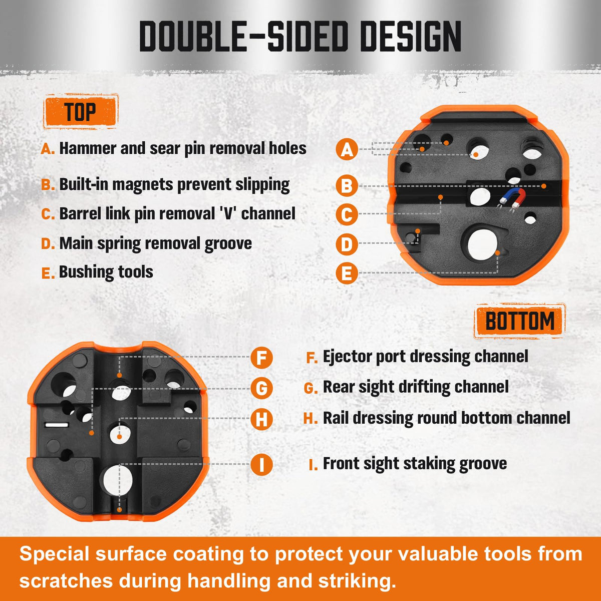 HORUSDY plastic punches offer a gentle touch for delicate components