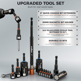 HORUSDY power bits allow efficient fastening in dense workspaces.