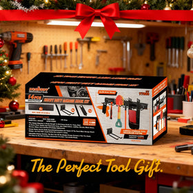 HORUSDY rail system with hooks demonstrates customizable tool placement and quick adjustments