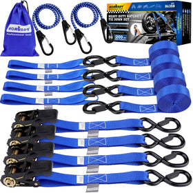 HORUSDY ratchet straps 4-pack for heavy-duty vehicle securing