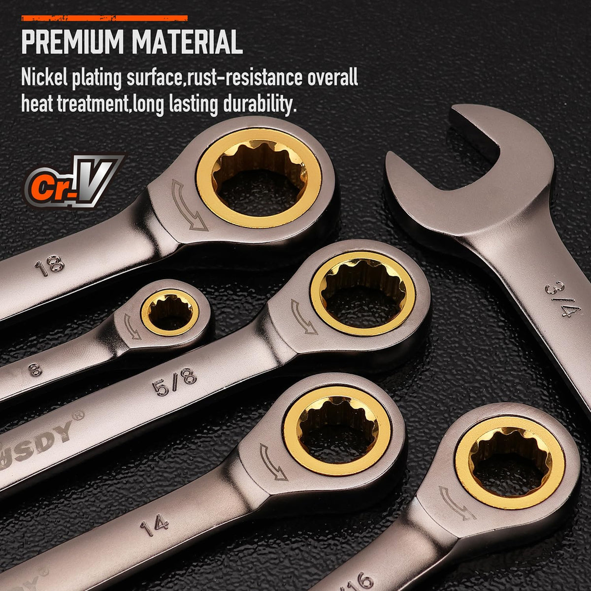 HORUSDY chrome-vanadium steel construction for durable tools