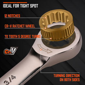 HORUSDY SAE sizes 1/4 to 7/8 inch for versatile automotive work