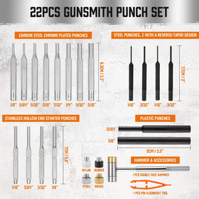 HORUSDY roll pin punches with durable steel construction for dependable repairs.