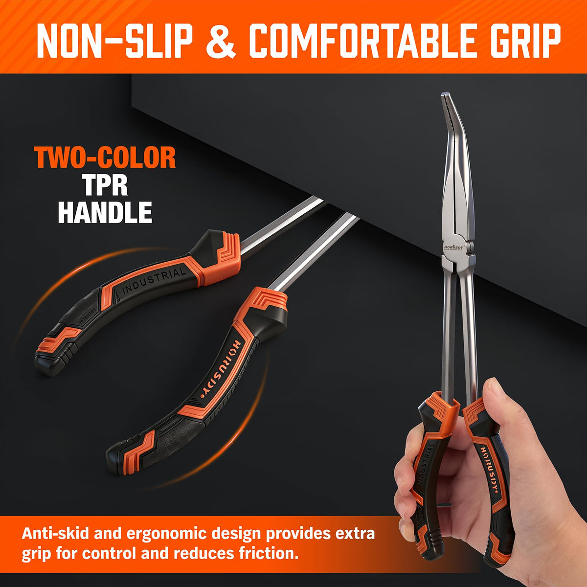 HORUSDY roll-up storage bag keeps pliers portable and ready for tight-space jobs.