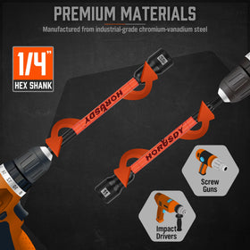 Horusdy metric and SAE drivers cover versatile hardware sizes.