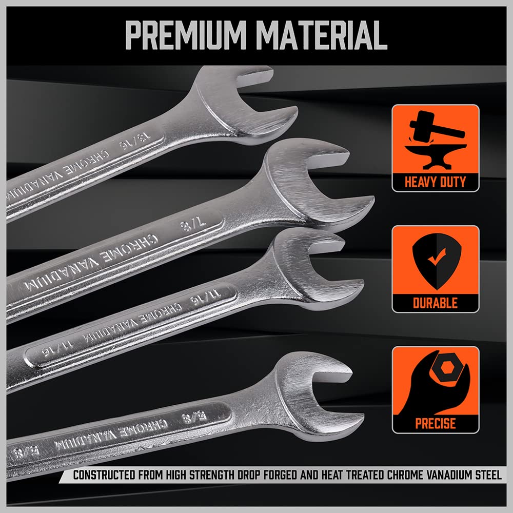 HORUSDY SAE and metric sizes labeled for quick size recognition