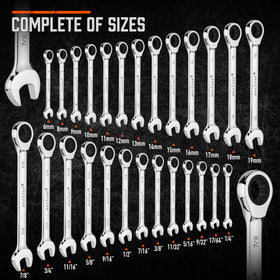 HORUSDY offers sizes from 1/4 to 3/4 inch and 6 to 19 mm.
