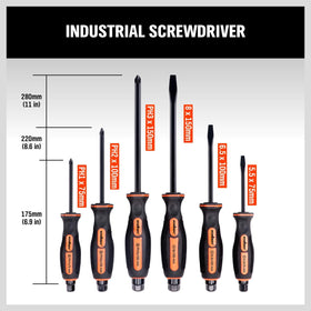 HORUSDY 3-slotted and 3-phillips tips showcase versatile screw head compatibility