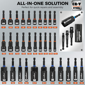 HORUSDY socket adapters enable versatile fits in tight spaces.